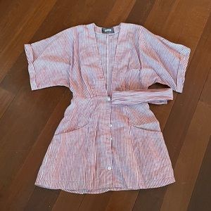 Reformation Deep V Striped Dress 💗